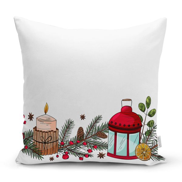 Özel Tasarım Christmas Temalı Dijital Baskılı Dekoratif Yastık Kırlent Kılıfı Realhomes