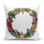 - Rh-K10173-Gorsel1 - Realhomes  Özel Tasarım Christmas Temalı Dijital Baskılı Dekoratif Yastık Kırlent Kılıfı Realhomes
