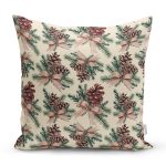 - Rh-K10183-Gorsel1 - Realhomes  Özel Tasarım Kozalak Tasarımlı Dijital Baskılı Modern Yastık Kırlent Kılıfı Realhomes