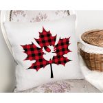 Ekose Yaprak Tasarımlı Dijital Baskılı Dekoratif Yastık Kırlent Kılıfı Realhomes