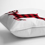 - Rh-K10195-Gorsel3 - Realhomes  Ekose Geyik Tasarımlı Dijital Baskılı Modern Yastık Kırlent Kılıfı Realhomes