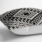 - Rh-K10197-Gorsel3 - Realhomes  Siyah Beyaz İskandinav Desen Tasarımlı Dijital Baskılı Modern Yastık Kırlent Kılıfı Realhomes