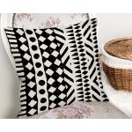 Siyah Beyaz İskandinav Desen Tasarımlı Dijital Baskılı Dekoratif Yastık Kırlent Kılıfı Realhomes