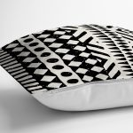Siyah Beyaz İskandinav Desen Tasarımlı Dijital Baskılı Dekoratif Yastık Kırlent Kılıfı Realhomes