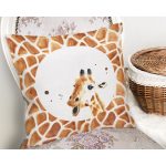 - Rh-K10201-Gorsel2 - Realhomes  Beyaz Zemin Zürafa Desenli Dijital Baskılı Modern Yastık Kırlent Kılıfı Realhomes