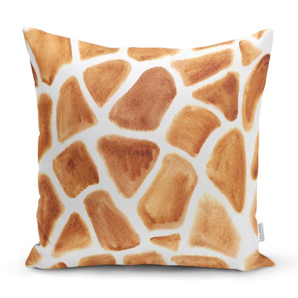 - Rh-K10202-Gorsel1 - Realhomes  Gri Ekose Zemin & Kırmızı Kuş Tasarımlı  Dijital Baskılı Modern Yastık Kırlent Kılıfı Realhomes