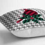 - Rh-K10203-Gorsel3 - Realhomes  Ekose Kuş Yaprak Tasarımlı Dijital Baskılı Modern Yastık Kırlent Kılıfı Realhomes