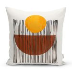 - Rh-K10209-Gorsel1 - Realhomes Çizgili Güneş Tasarımlı Dijital Baskılı Modern Yastık Kırlent Kılıfı Realhomes