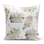 - Rh-K10212-Gorsel1 - Realhomes  Flower & Çiçek Demetleri Özel Tasarım Dijital Baskılı Dekoratif Yastık Kırlent Kılıfı Realhomes