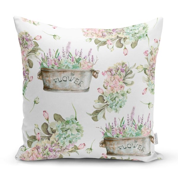 - Rh-K10212-Gorsel1 - Realhomes  Flower & Çiçek Demetleri Özel Tasarım Dijital Baskılı Modern Yastık Kırlent Kılıfı Realhomes