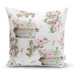 - Rh-K10213-Gorsel1 - Realhomes  Flower & Çiçek Demetleri Özel Tasarım Dijital Baskılı Modern Yastık Kırlent Kılıfı Realhomes