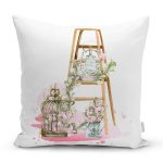 - Rh-K10215-Gorsel1 - Realhomes  Çiçek Demetleri Özel Tasarım Dijital Baskılı Modern Yastık Kırlent Kılıfı Realhomes