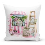 - Rh-K10216-Gorsel1 - Realhomes Çiçek Demetleri Özel Tasarım Dijital Baskılı Dekoratif Yastık Kırlent Kılıfı Realhomes