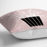 - Rh-K10235-Gorsel3 - Realhomes Pembe Zemin Vazo Desenlş Dijital Baskılı Modern Yastık Kırlent Kılıfı Realhomes