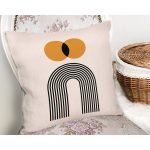 Soyut Tarzda Güneş Tasarımlı Dijital Baskılı Dekoratif Yastık Kırlent Kılıfı Realhomes