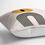 Soyut Tarzda Güneş Tasarımlı Dijital Baskılı Dekoratif Yastık Kırlent Kılıfı Realhomes