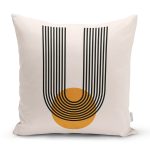 Soyut Tarzda Güneş Tasarımlı Dijital Baskılı Modern Yastık Kırlent Kılıfı Realhomes