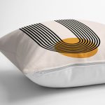 Soyut Tarzda Güneş Tasarımlı Dijital Baskılı Modern Yastık Kırlent Kılıfı Realhomes