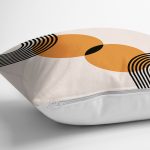 Soyut Tarzda Güneş Tasarımlı Dijital Baskılı Modern Yastık Kırlent Kılıfı Realhomes