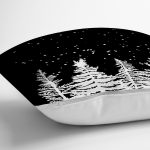 - Rh-K10242-Gorsel3 - Realhomes Siyah Zemin Beyaz Çam Ağacı Desenli Dijital Baskılı Dekoratif Yastık Kırlent Kılıfı Realhomes