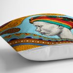 - Rh-K10254-Gorsel3 - Realhomes Etnik Türbanlı Afrika Kadın Tasarımlı Dijital Baskılı Dekoratif Yastık Kırlent Kılıfı Realhomes