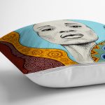 Etnik Afrikalı Kız Motifli Dijital Baskılı Dekoratif Yastık Kırlent Kılıfı Realhomes