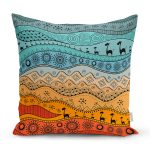 - Rh-K10257-Gorsel1 - Realhomes  Etnik Desen Tasarımlı Dijital Baskılı Modern Yastık Kırlent Kılıfı Realhomes