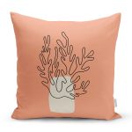 Onedraw Çizimli Özel Tasarım Dijital Baskılı Dekoratif Yastık Kırlent Kılıfı Realhomes