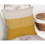 Çizgili Retro Tasarımlı Dijital Baskılı Dekoratif Yastık Kırlent Kılıfı Realhomes