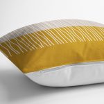 Çizgili Retro Tasarımlı Dijital Baskılı Dekoratif Yastık Kırlent Kılıfı Realhomes