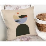 Retro Güneşin Batışı Adlı Çalışması Özel Tasarım Dijital Baskılı Dekoratif Yastık Kırlent Kılıfı Realhomes