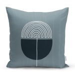 Soyut Tarzda Onedraw Çizimli Dijital Baskılı Dekoratif Yastık Kırlent Kılıfı Realhomes