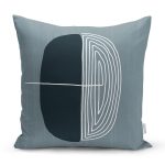 Soyut Tarzda Onedraw Çizimli Dijital Baskılı Modern Yastık Kırlent Kılıfı Realhomes