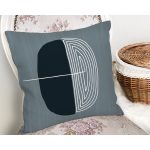 Soyut Tarzda Onedraw Çizimli Dijital Baskılı Modern Yastık Kırlent Kılıfı Realhomes