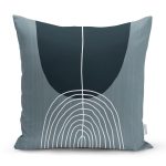 Soyut Tarzda Onedraw Çizimli Dijital Baskılı Dekoratif Yastık Kırlent Kılıfı Realhomes