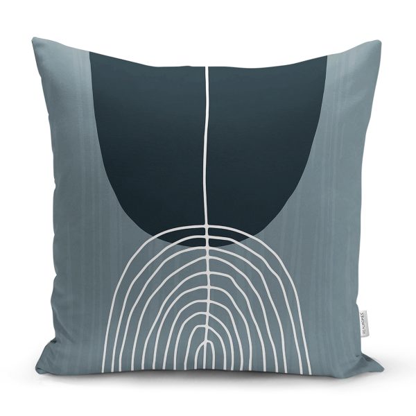 Soyut Tarzda Onedraw Çizimli Dijital Baskılı Dekoratif Yastık Kırlent Kılıfı Realhomes