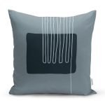 Soyut Tarzda Onedraw Çizimli Dijital Baskılı Dekoratif Yastık Kırlent Kılıfı Realhomes