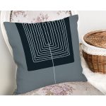 - Rh-K10275-Gorsel2 - Realhomes  Soyut Tarzda Onedraw Çizimli Dijital Baskılı Modern Yastık Kırlent Kılıfı Realhomes