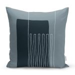 - Rh-K10276-Gorsel1 - Realhomes  Soyut Tarzda Onedraw Çizimli Dijital Baskılı Dekoratif Yastık Kırlent Kılıfı Realhomes