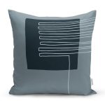 Soyut Tarzda Onedraw Çizimli Dijital Baskılı Modern Yastık Kırlent Kılıfı Realhomes