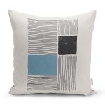 Soyut Tarzda Onedraw Çizimli Dijital Baskılı Modern Yastık Kırlent Kılıfı Realhomes