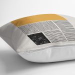 Soyut Tarzda Onedraw Çizimli Dijital Baskılı Dekoratif Yastık Kırlent Kılıfı Realhomes