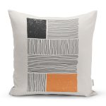 Soyut Tarzda Onedraw Çizimli Dijital Baskılı Modern Yastık Kırlent Kılıfı Realhomes