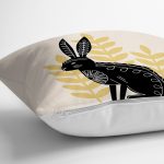 Tavşan Silüetli Özel Tasarım Dijital Baskılı Modern Yastık Kırlent Kılıfı Realhomes