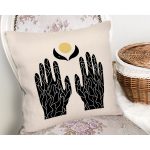 - Rh-K10289-Gorsel2 - Realhomes El Silüetli Özel Tasarım Dijital Baskılı Modern Yastık Kırlent Kılıfı Realhomes