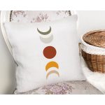 Ay'ın Dönüşümleri Özel Tasarım Dijital Baskılı Dekoratif Yastık Kırlent Kılıfı Realhomes