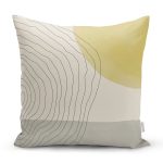 Soyut Tarzda Onedraw Çizimli Dijital Baskılı Modern Yastık Kırlent Kılıfı Realhomes