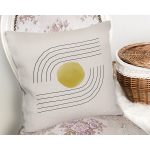 Soyut Tarzda Onedraw Çizimli Dijital Baskılı Modern Yastık Kırlent Kılıfı Realhomes