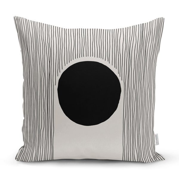 Soyut Tarzda Onedraw Çizimli Dijital Baskılı Modern Yastık Kırlent Kılıfı Realhomes