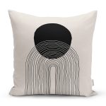 Soyut Tarzda Onedraw Çizimli Dijital Baskılı Modern Yastık Kırlent Kılıfı Realhomes